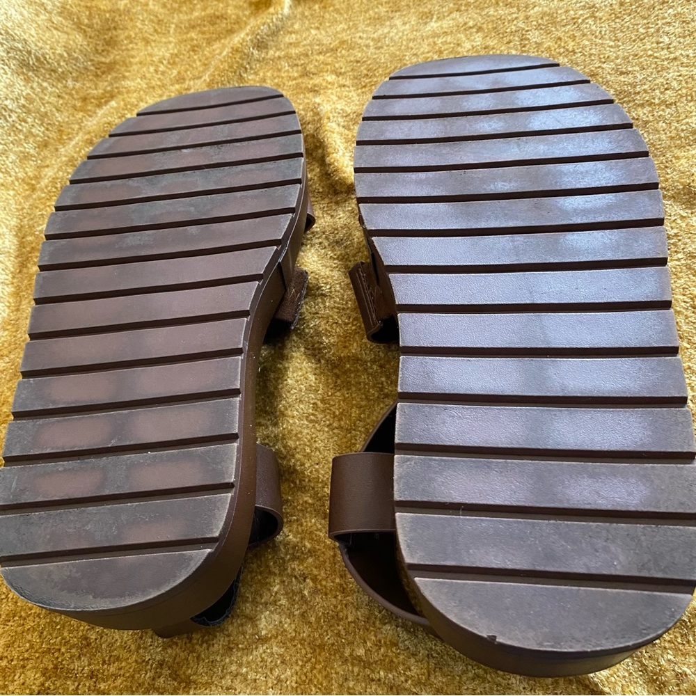 Grunge 90’s Torrid Brown Flatform Gladiator Fisherman Sandals, Size 10 X Wide - Picture 4 of 12